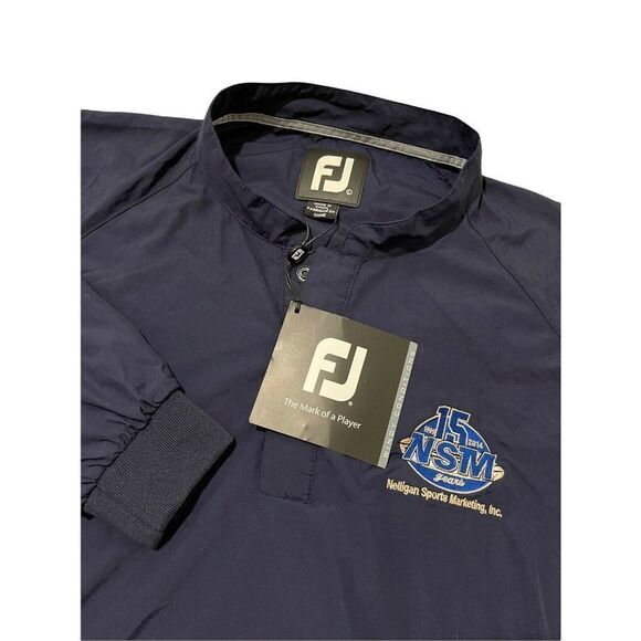 NWT FOOTJOY Men's Jacket RIPSTOP LS Windshirt Navy Embroidered Size Large - Picture 1 of 9